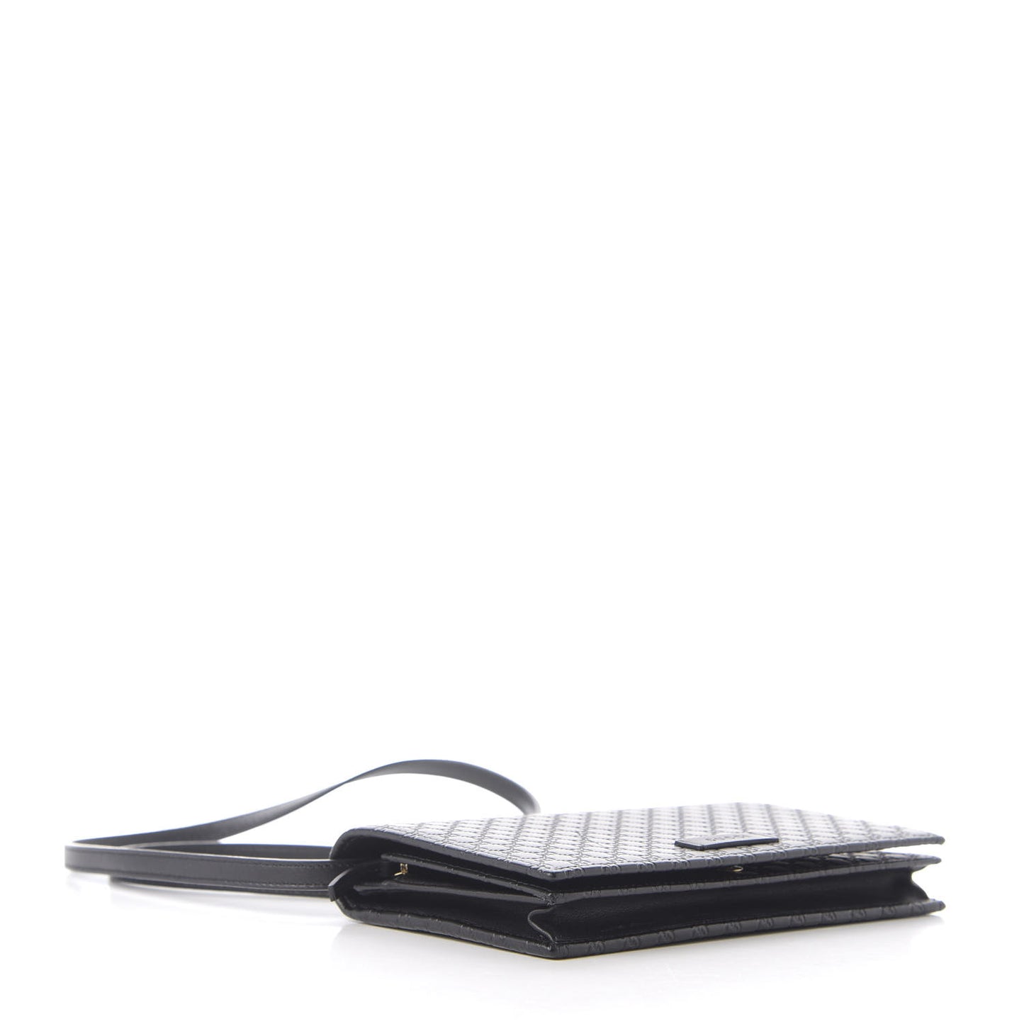 Microguccissima Crossbody Wallet Black
