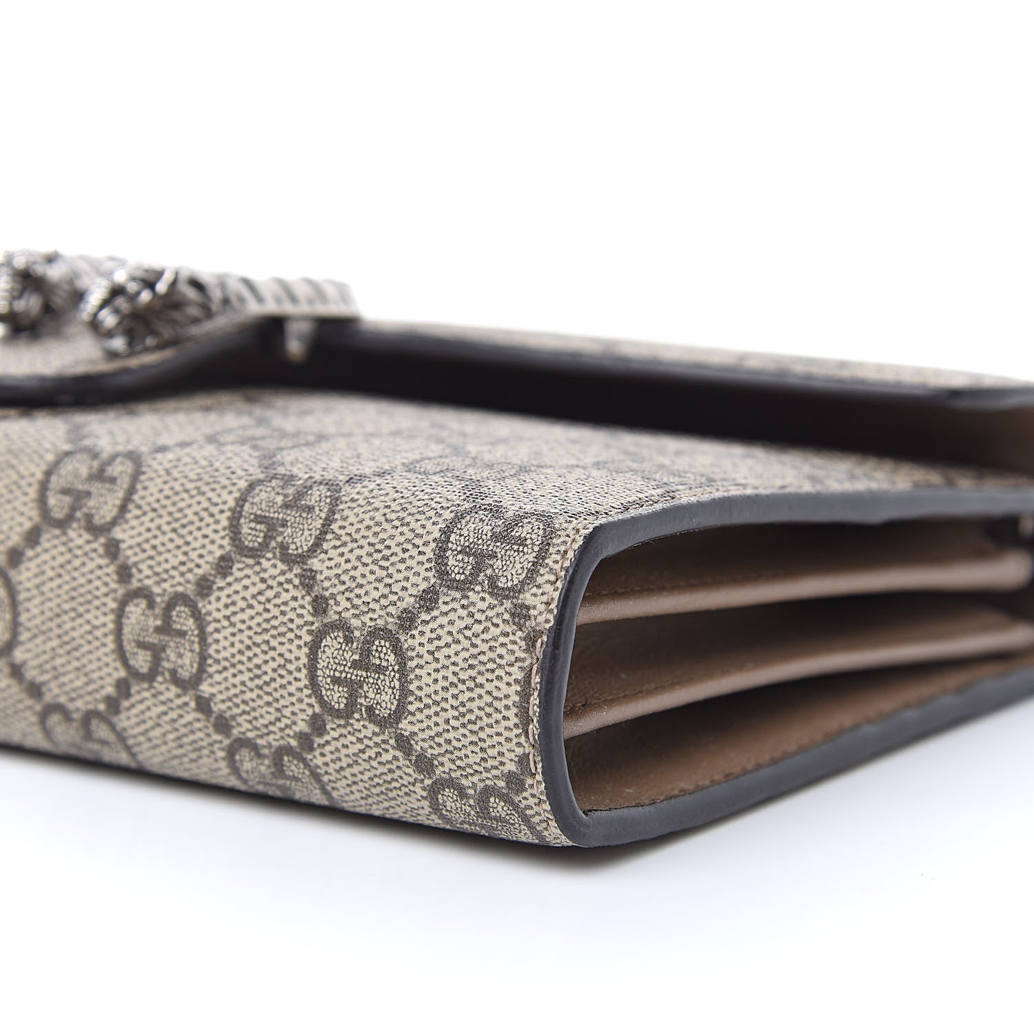 Gucci GG Supreme Monogram Mini Dionysus Chain Wallet Beige Taupe 9 of 12
