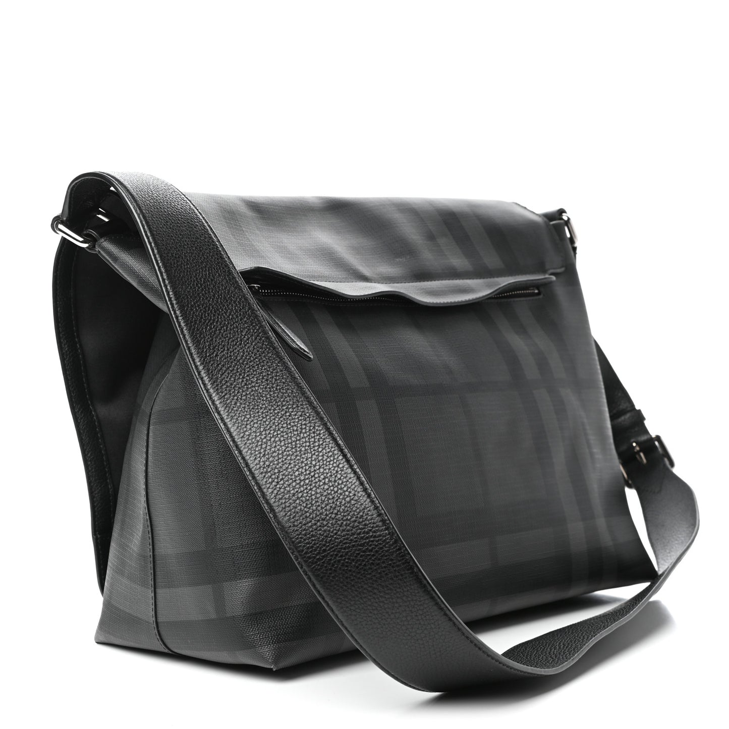 Smoked Check Logo Graphic Burleigh Messenger Bag Black