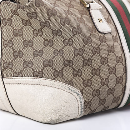 Gucci Monogram Web Large Treasure Boston Tote Beige 15 of 16