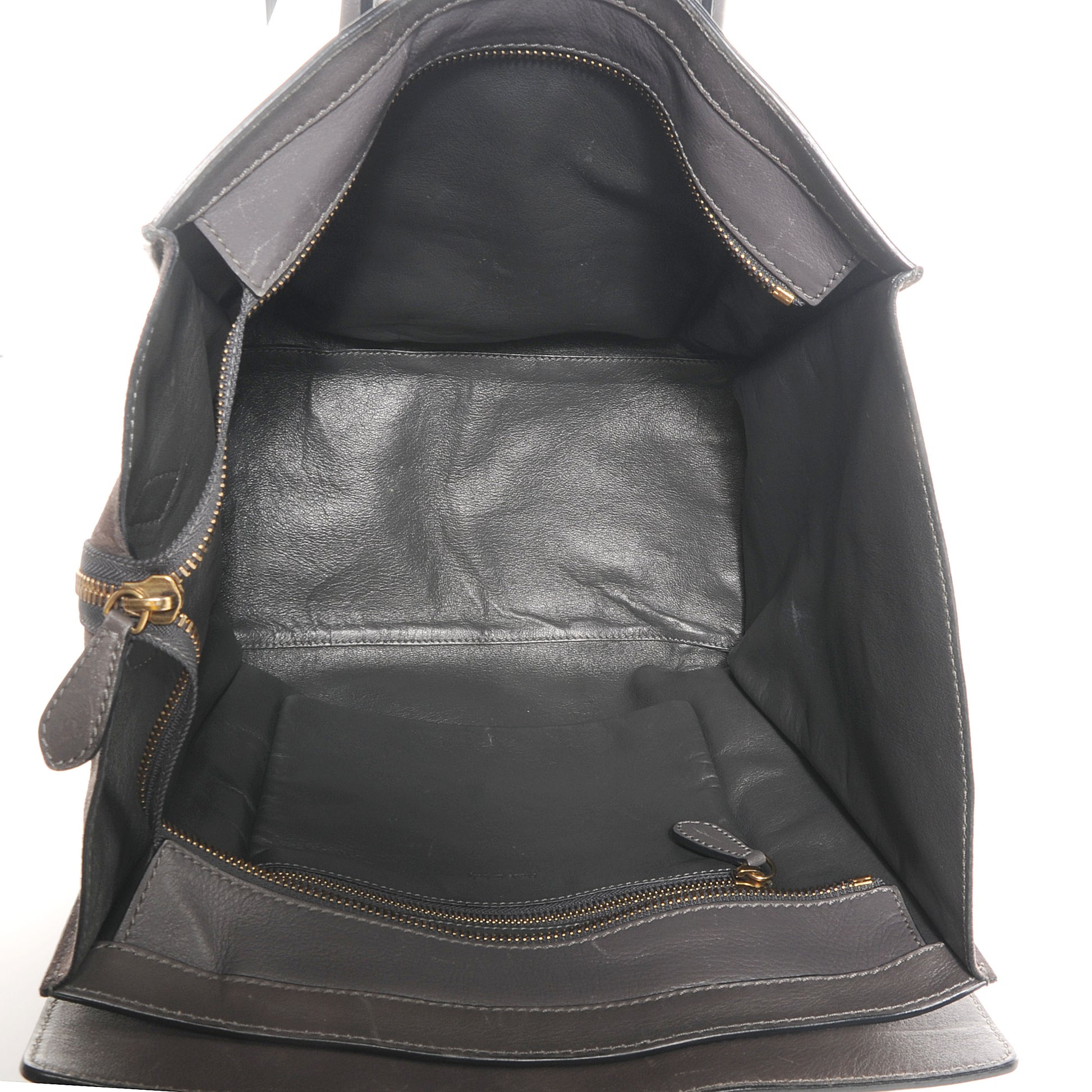 Celine Calfskin Suede Mini Luggage Gray 5 of 7
