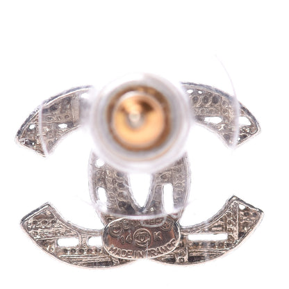 Chanel Tweed Effect CC Earrings Gold 3 of 4