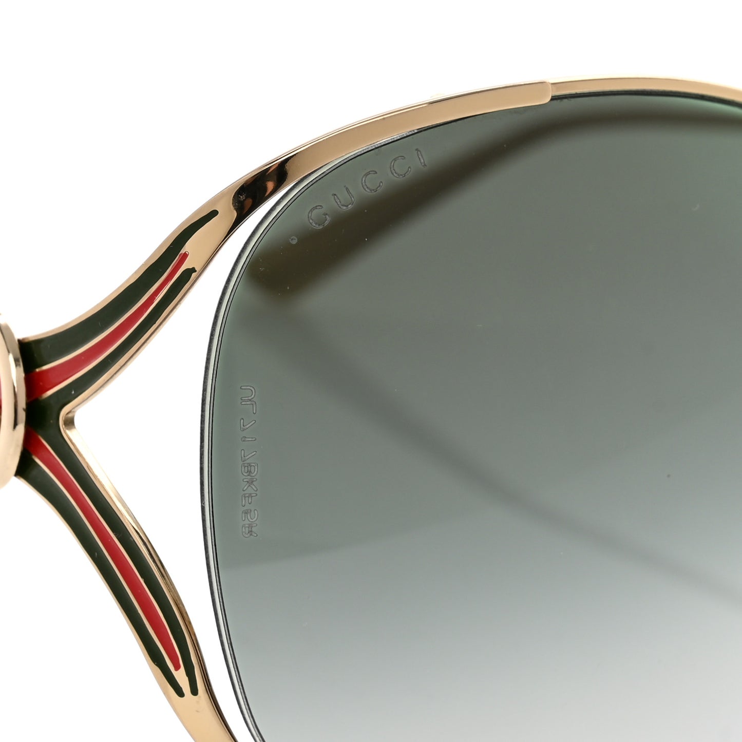 Metal Oversized Round Frame GG0225S Sunglasses Gold