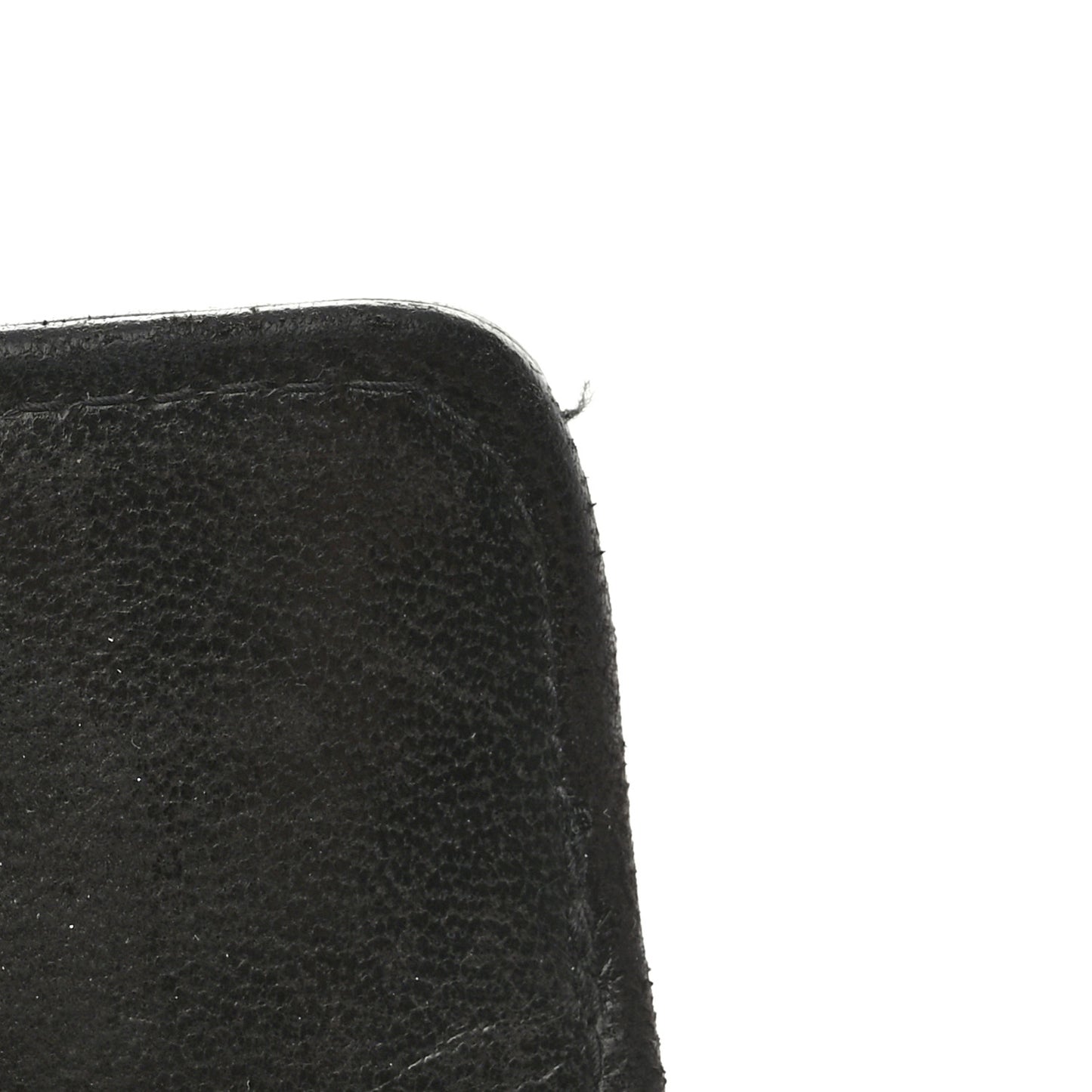 Lambskin Double Stitch Quilted Tote Black