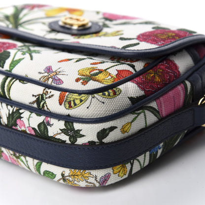 Gucci Canvas Flora Floral Shoulder Bag White Blue Agata Mulitcolor 7 of 10