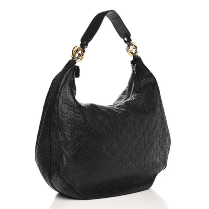 Gucci Guccissima Large GG Twins Hobo Black 3 of 7