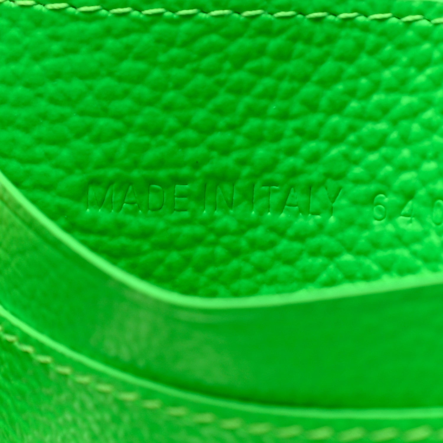 Balenciaga Grained Calfskin Neo Classic Card Holder Fluo Green 8 of 8