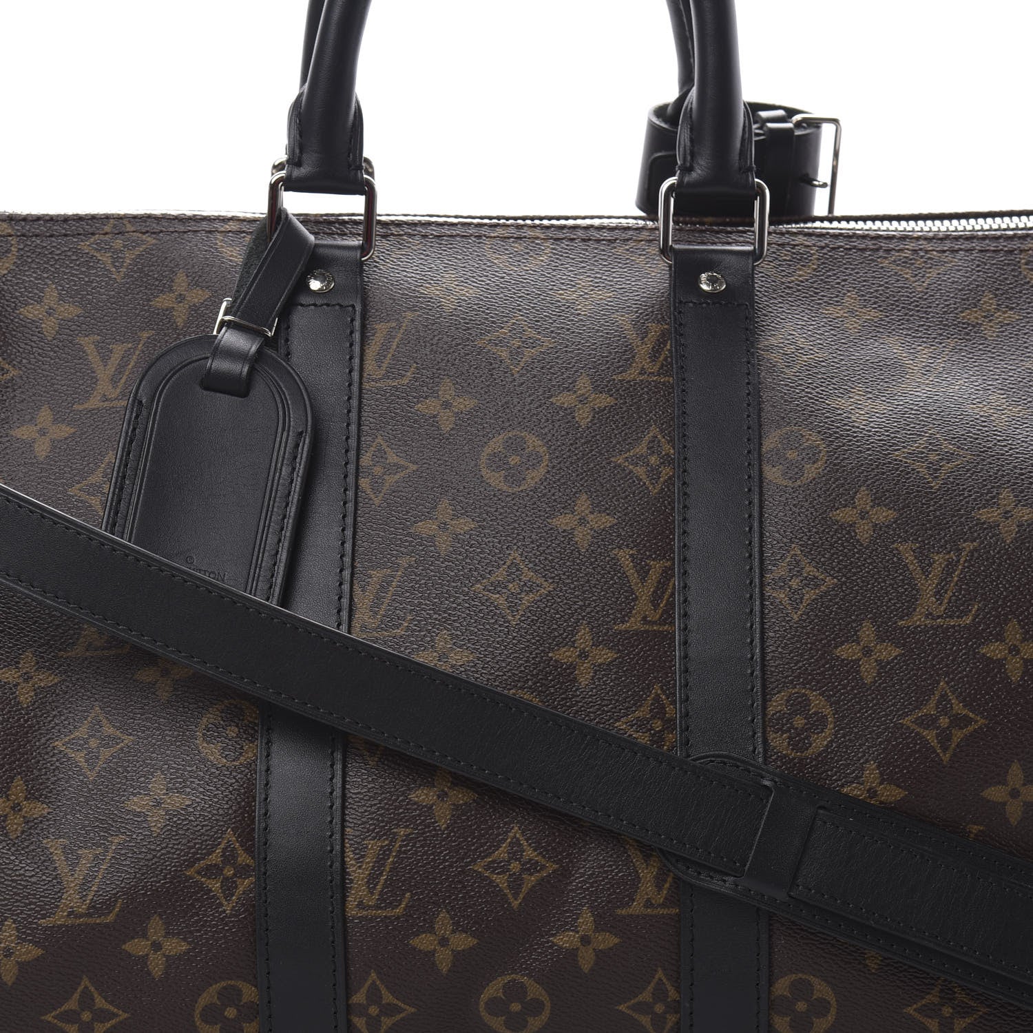 Louis Vuitton Monogram Macassar Keepall Bandouliere 45 7 of 10