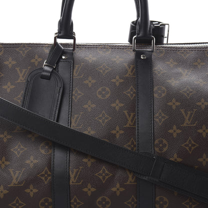 Louis Vuitton Monogram Macassar Keepall Bandouliere 45 7 of 10