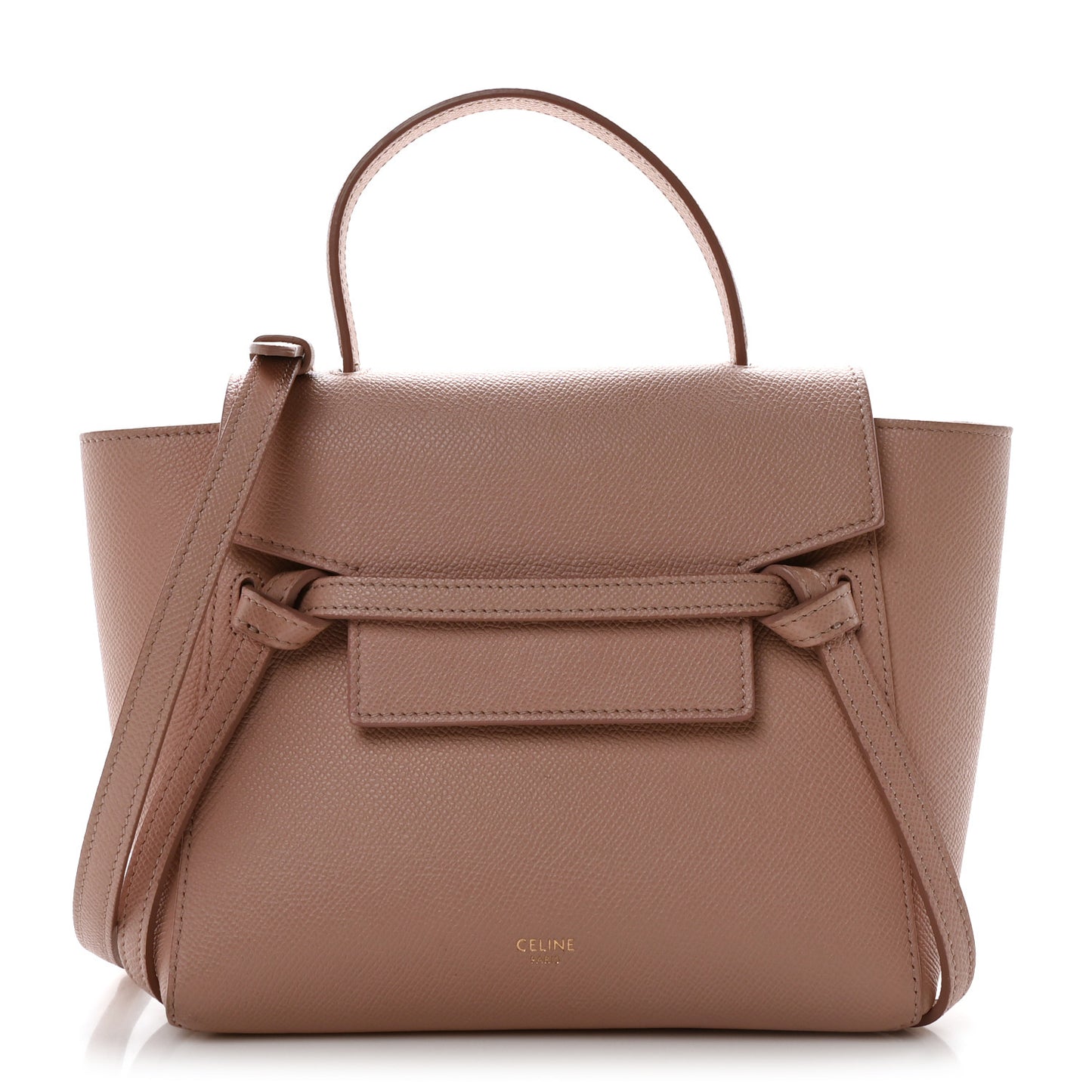 Grained Calfskin Nano Belt Bag Vintage Pink