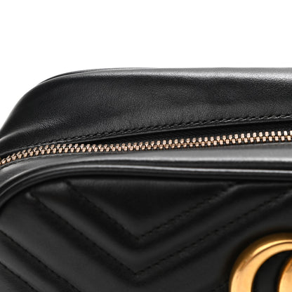 Gucci Calfskin Matelasse Small GG Marmont Chain Shoulder Bag Black 11 of 11