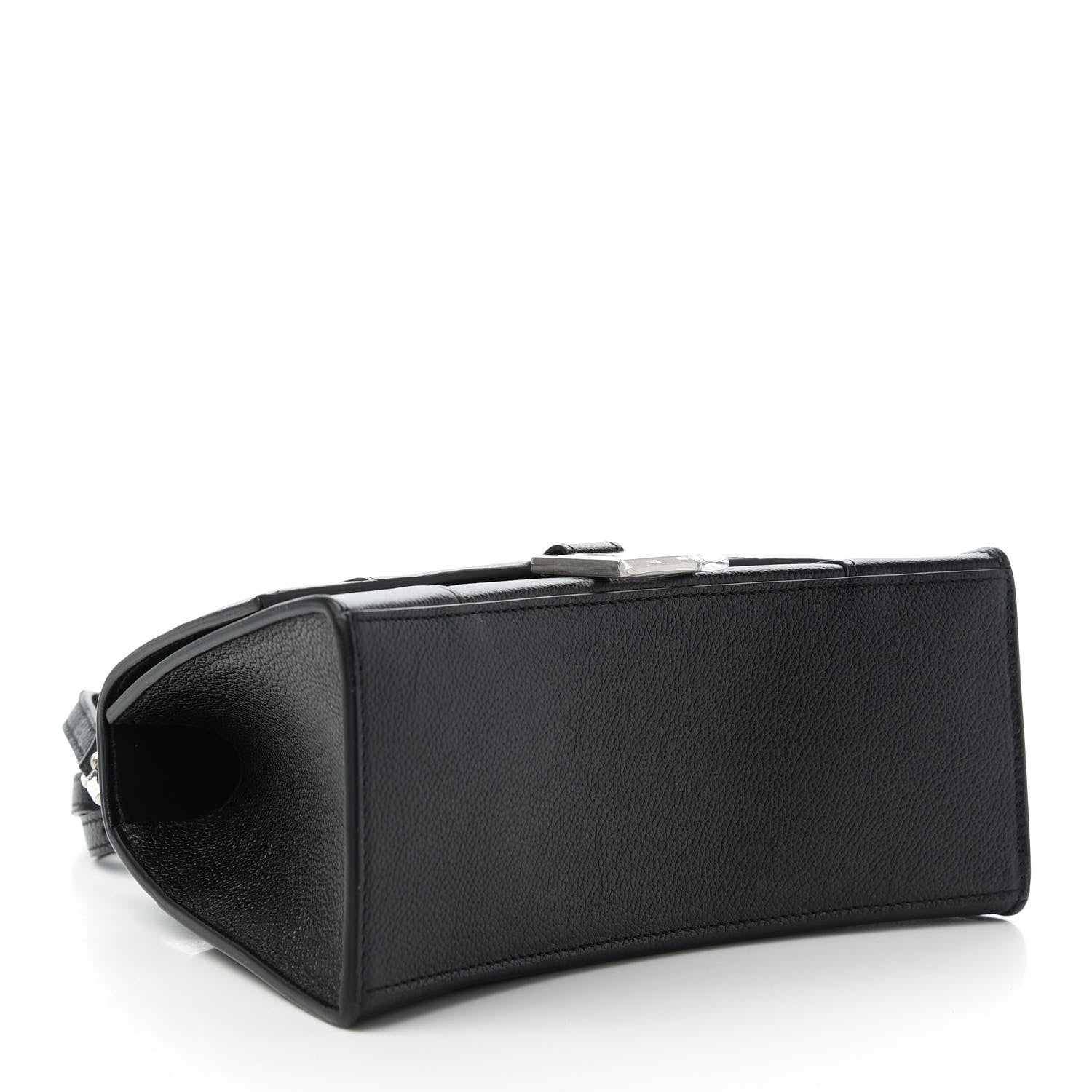 Balenciaga Grained Calfskin Small Hourglass Top Handle Bag Black 3 of 7
