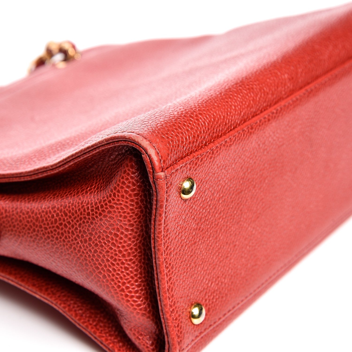 Chanel Caviar Shopper Tote Red 12 of 13