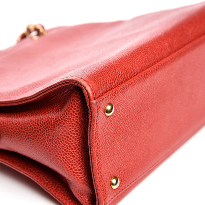 Chanel Caviar Shopper Tote Red 12 of 13