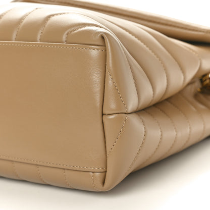 Saint Laurent Calfskin Y Quilted Monogram Medium Loulou Chain Satchel Dark Beige 10 of 10