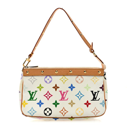 Louis Vuitton Monogram Multicolor Pochette Accessories White 1 of 8