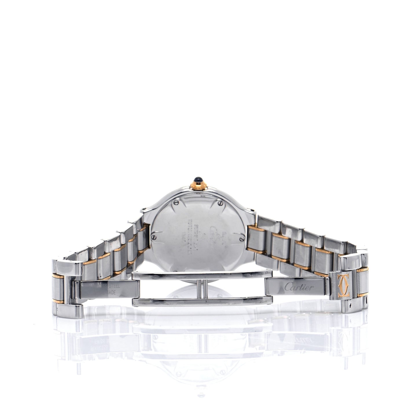 Stainless Steel 18K Yellow Gold 28mm Must De 21 Quartz Watch