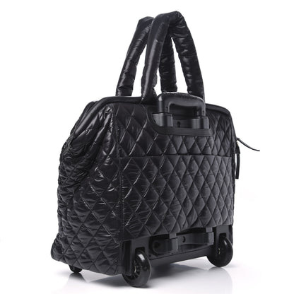 Chanel Nylon Quilted Coco Cocoon Trolley Black 2 of 9