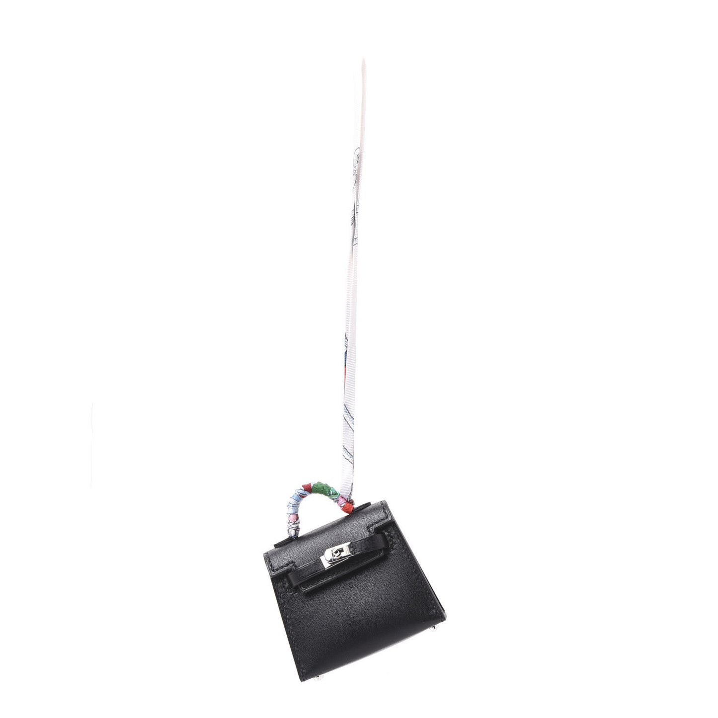 Tadelakt Mini Kelly Twilly Bag Charm Black