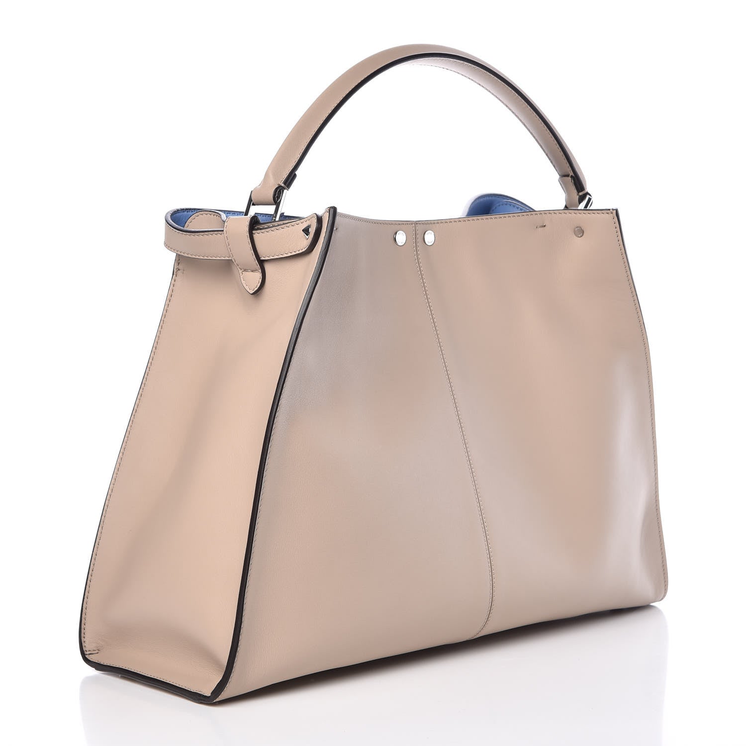 Fendi Vitello Seta Century Large Peekaboo X-Lite Nuvola Black 3 of 10