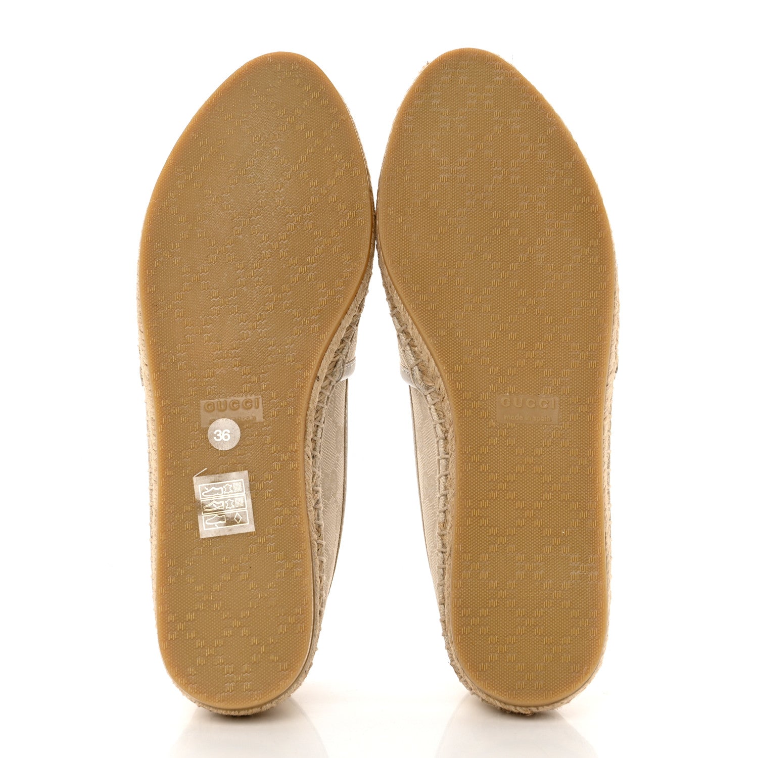 Gucci Washed Cotton Miro Soft Calfskin GG Monogram Espadrilles 36 White Mystic White 5 of 8