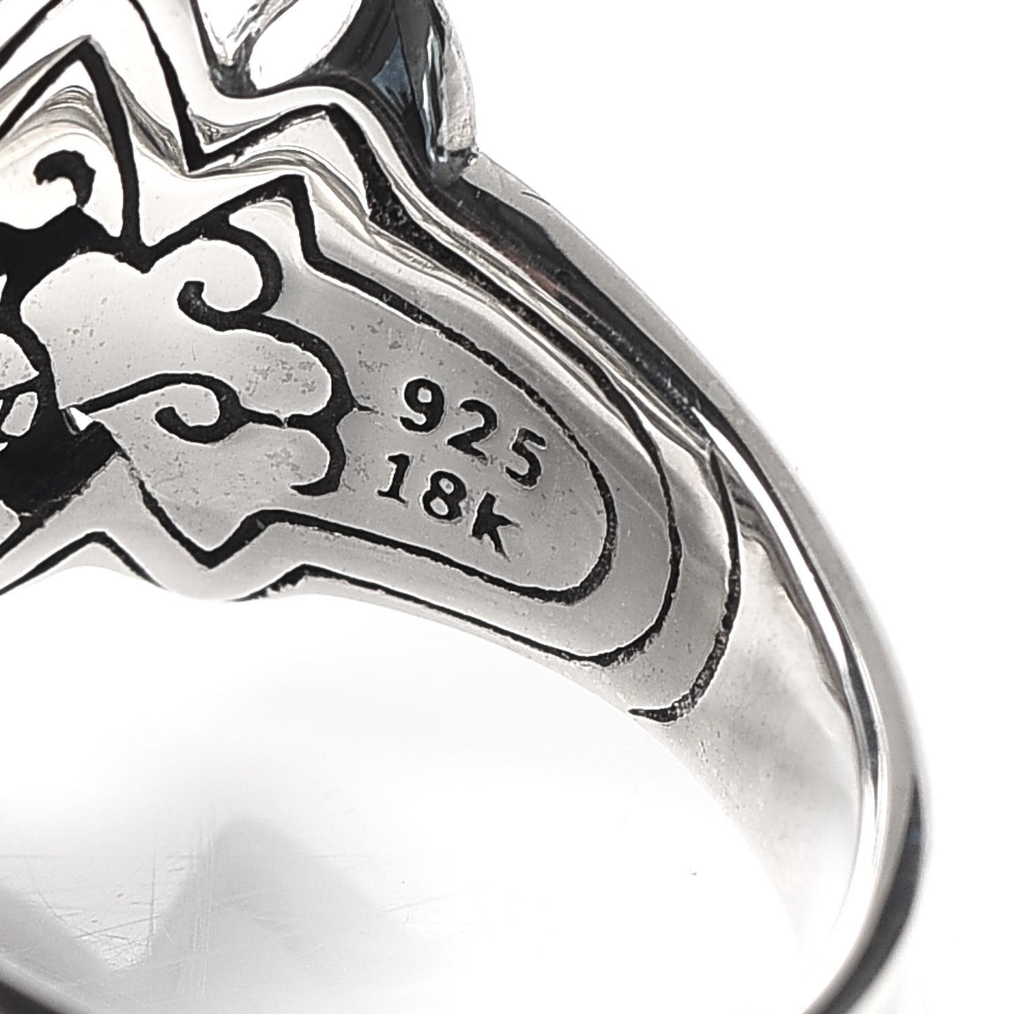 Sterling Silver 18K Yellow Gold Naga Ring 54 7