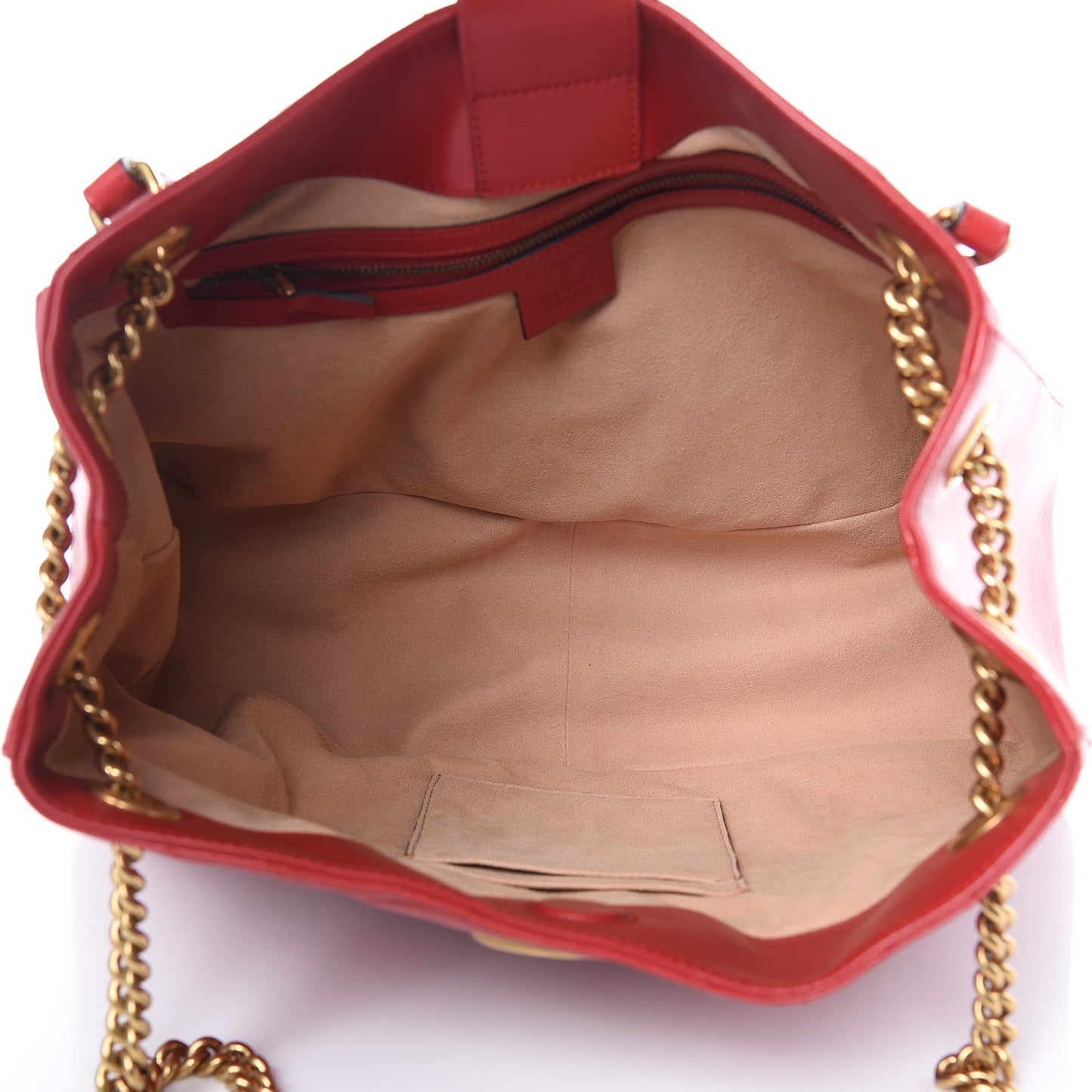 Calfskin Matelasse Medium GG Marmont Shoulder Tote Bag Hibiscus Red
