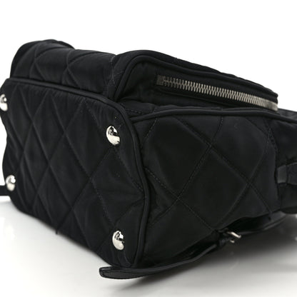 Prada Nylon Tessuto Impuntu Quilted Backpack Black 8 of 8