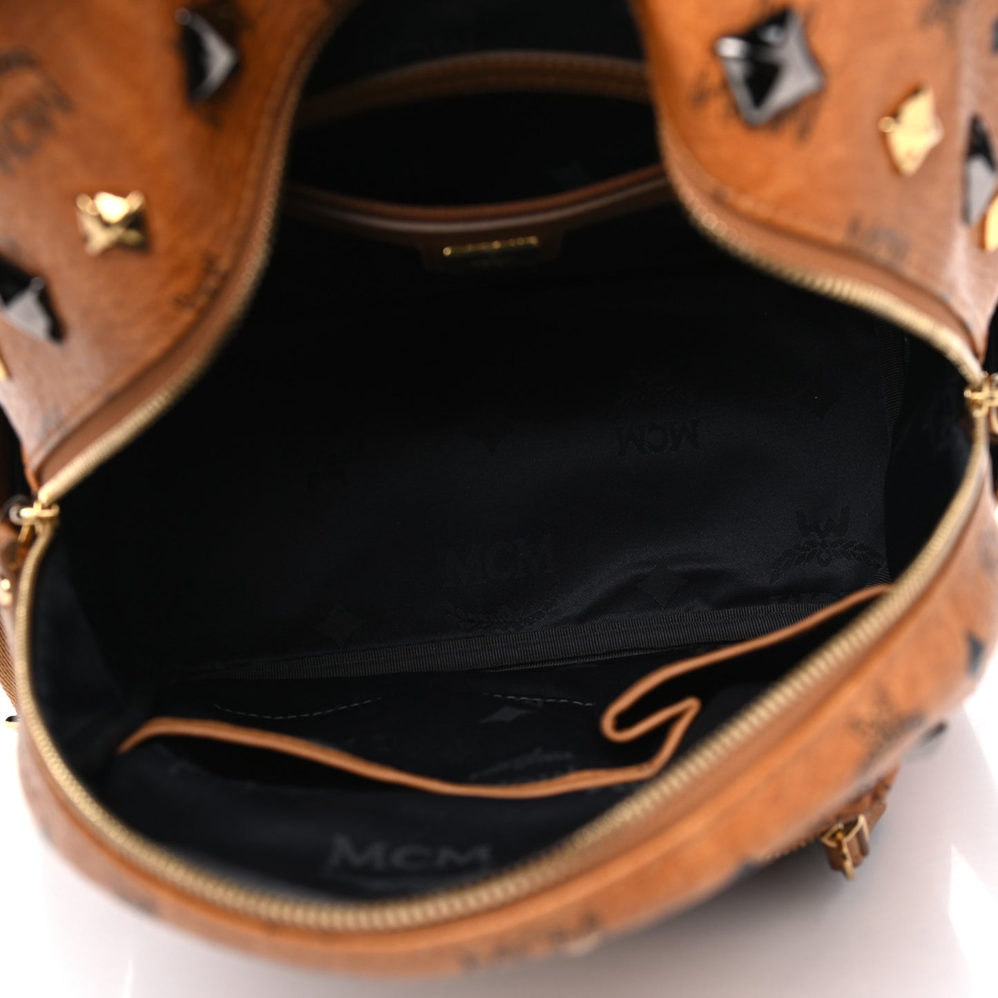 Visetos Studded Small Stark M Backpack Cognac
