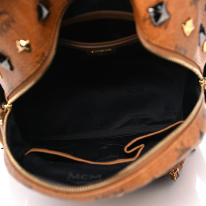 MCM Visetos Studded Small Stark M Backpack Cognac 4 of 10