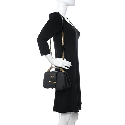 Prada City Calfskin Sidonie Small Chain Crossbody Bag Black 2 of 10