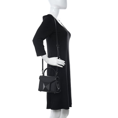 Valentino Garavani Nappa Tonal Monochrome Mini One Stud Top Handle Bag Black 2 of 9