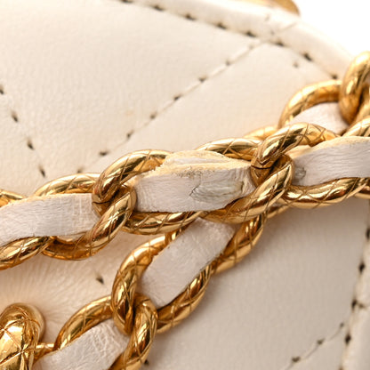 Chanel Lambskin Quilted Small CC Dynasty Vanity Case With Chain White 13 of 15