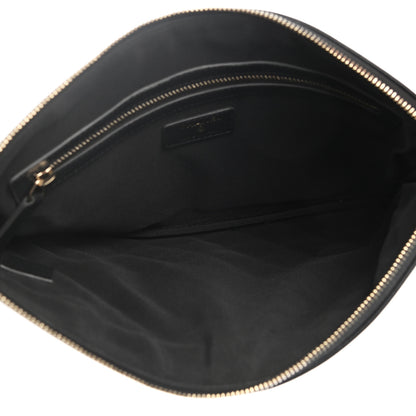 Chanel Sheepskin Quilted Large Vintage Mademoiselle Cosmetic Case Anthracite 5 of 7