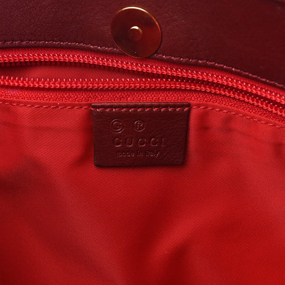 Gucci Guccissima Canvas Large Tote Black Dark Red 6 of 11