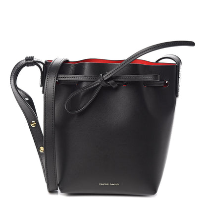 Mansur Gavriel Calfskin Mini Mini Bucket Bag Black Flamma 1 of 9