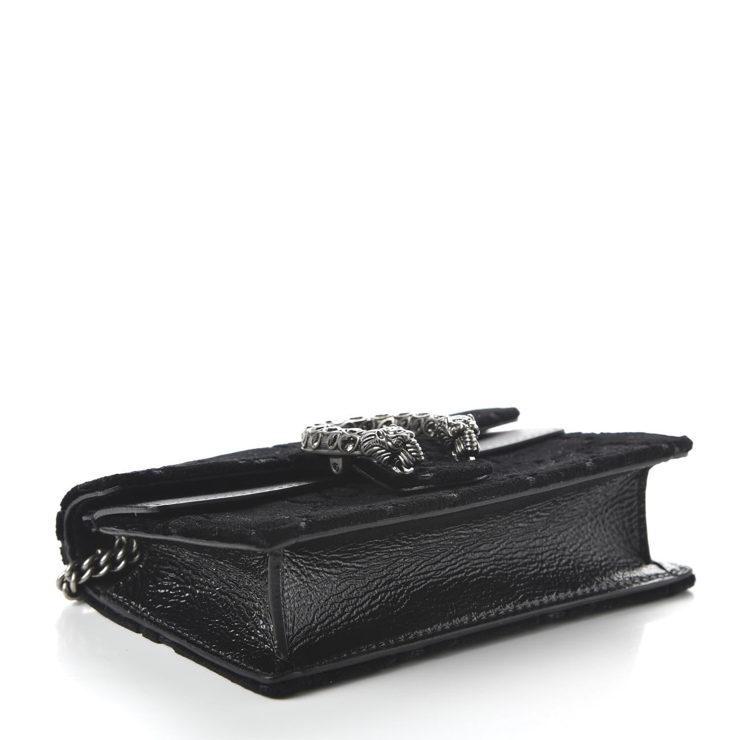 Gucci Velvet GG Monogram Super Mini Dionysus Shoulder Bag Black 4 of 10