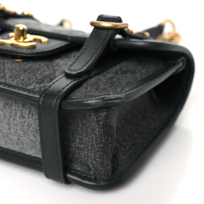 Chanel Denim Quilted Mini Flap Grey 10 of 10
