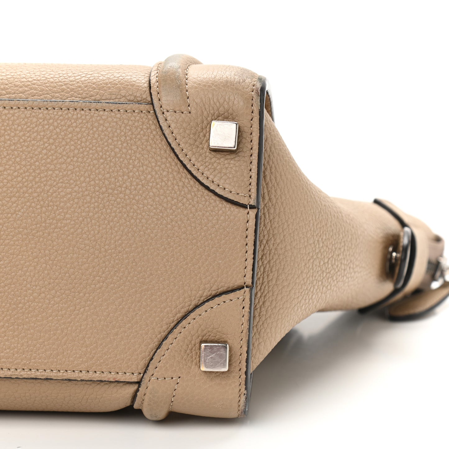 Drummed Calfskin Micro Luggage Dune