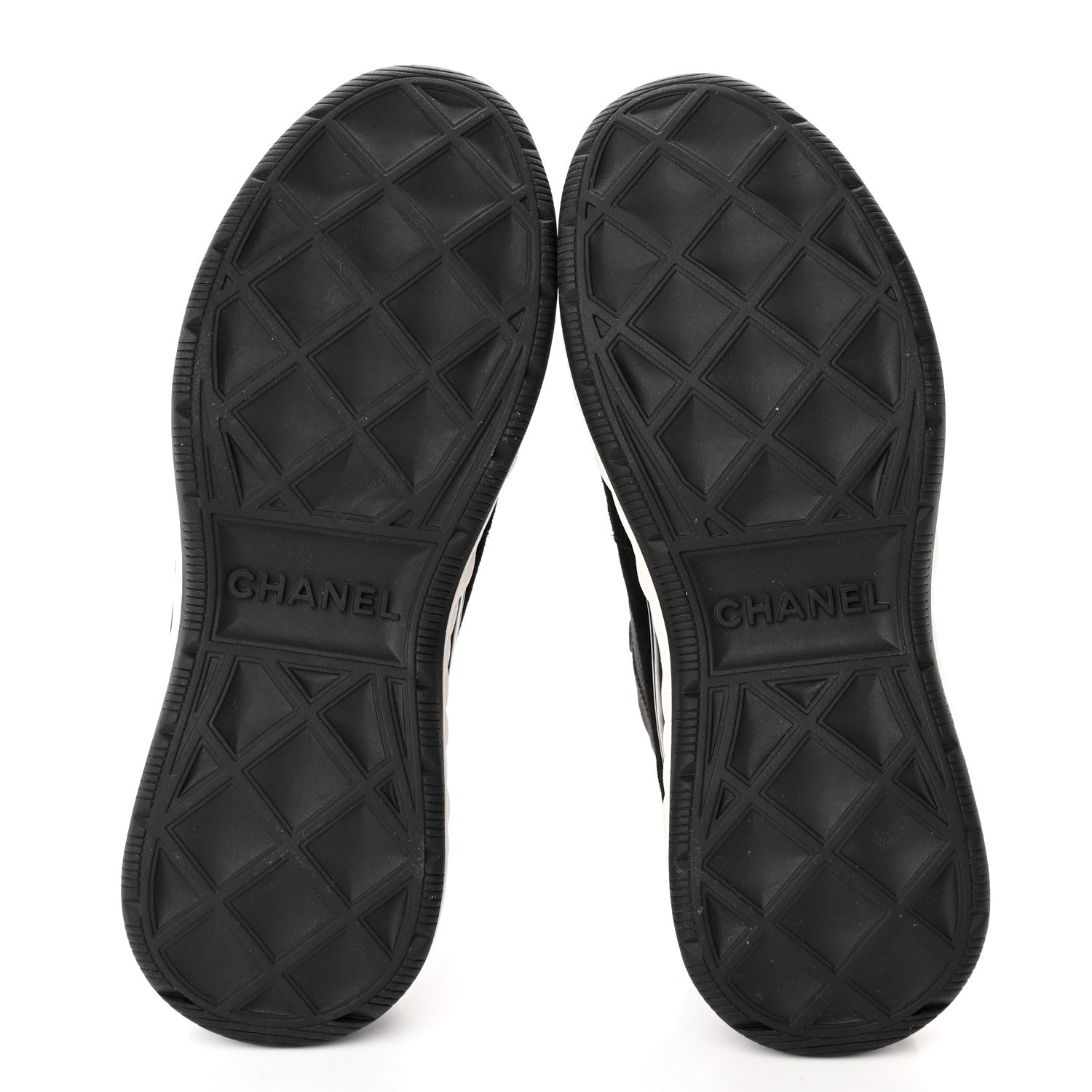 Chanel Velvet Calfskin Mixed Fibers CC Sneakers 37 Black 5 of 13