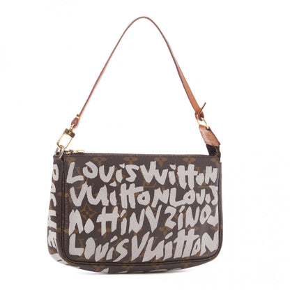 Louis Vuitton Monogram Graffiti Pochette Accessories Silver 3 of 9