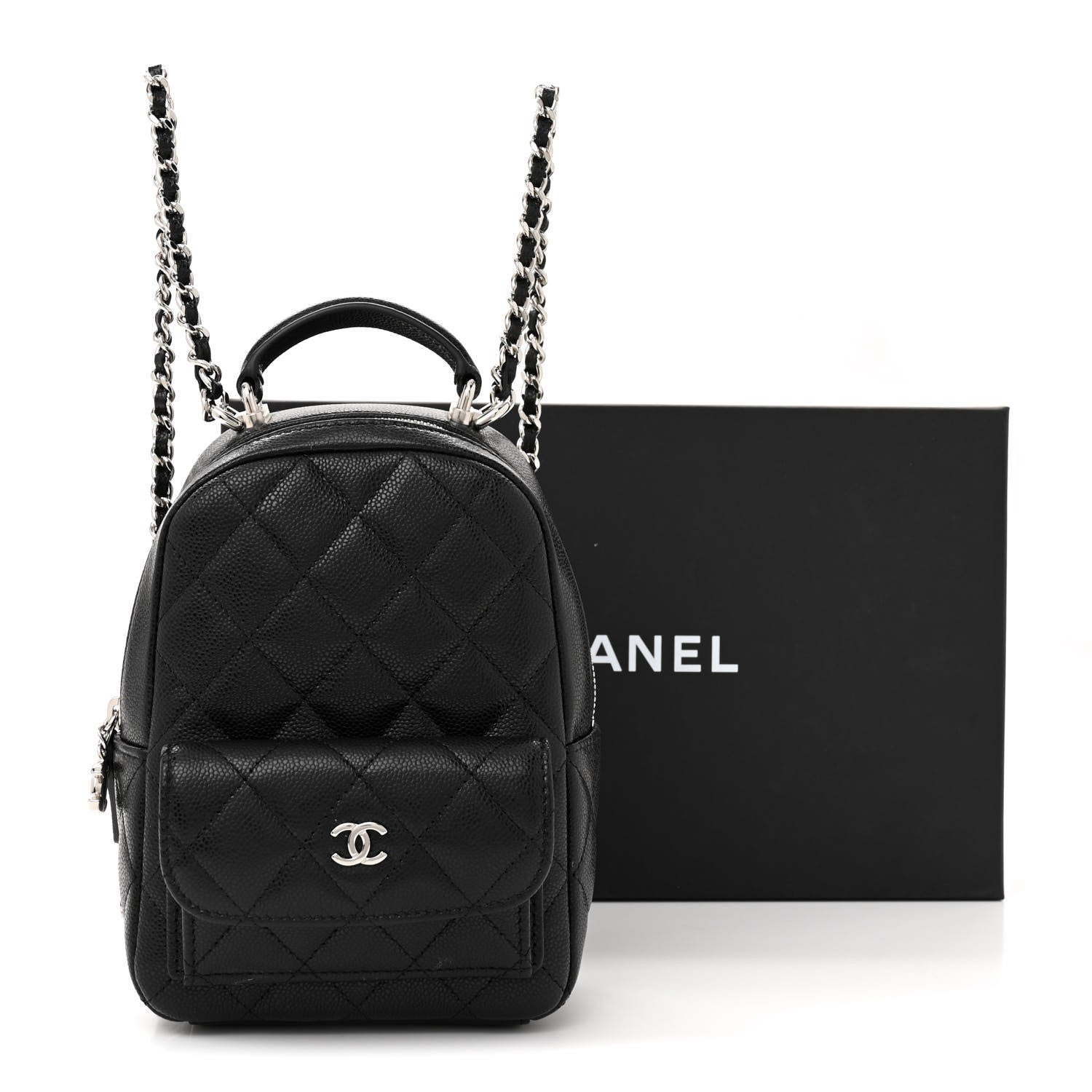 Chanel Caviar Quilted CC Mini Classic Backpack Black 12 of 12