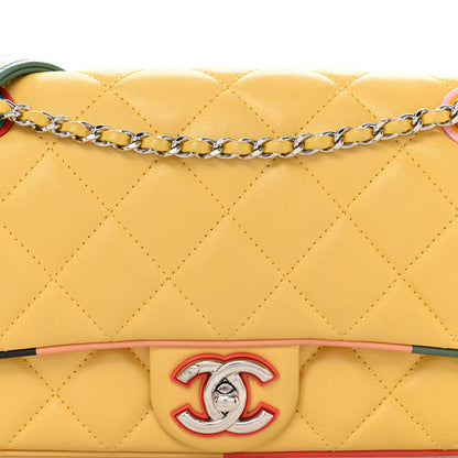 Chanel Lambskin Plexiglass Quilted Small Cuba Color Flap Yellow Multicolor 8 of 10