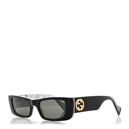 Gucci Acetate Rectangular Sunglasses GG0516S Black 1 of 8