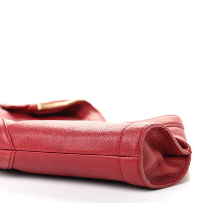 Alexander McQueen Calfskin De Manta Clutch Red 9 of 12