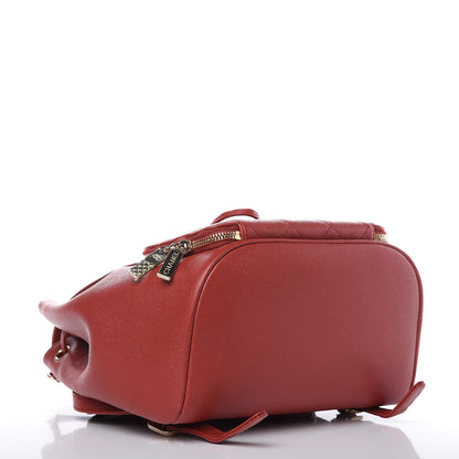 Chanel Caviar Quilted Business Affinity Backpack Dark Red 4 of 11