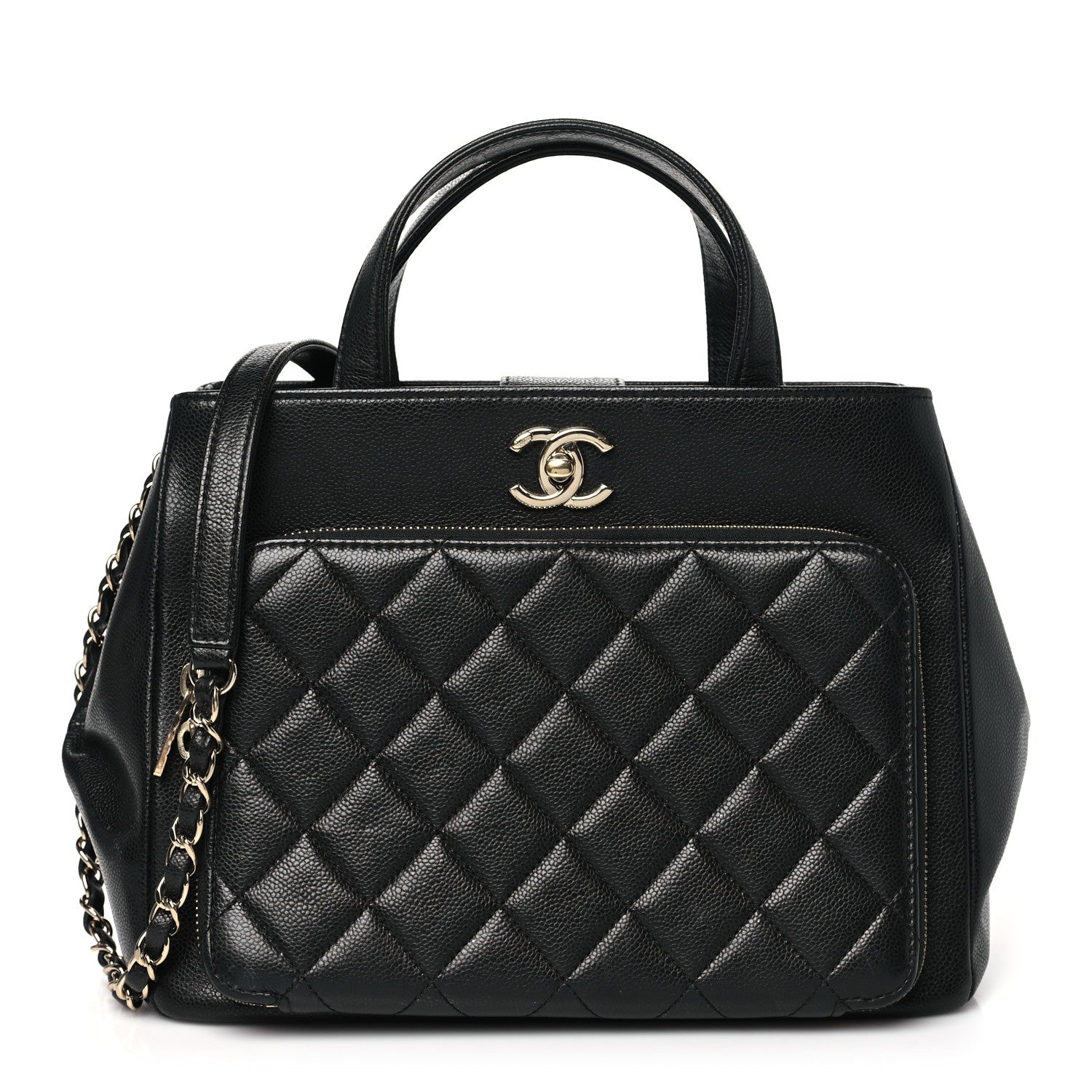 Chanel Caviar Quilted Small Business Affinity Shopping Bag Black 1 of 10