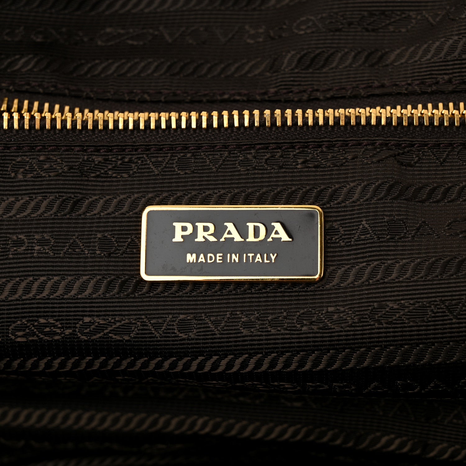 Prada Tessuto Nylon Chevron Catena Bag Ebano 6 of 12