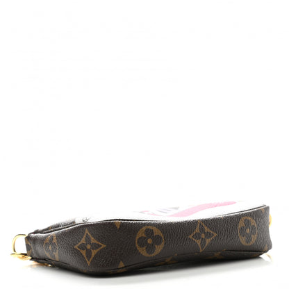 Louis Vuitton Monogram 2019 Christmas Animation Mini Courchevel Pochette Accessories Fuchsia 4 of 7