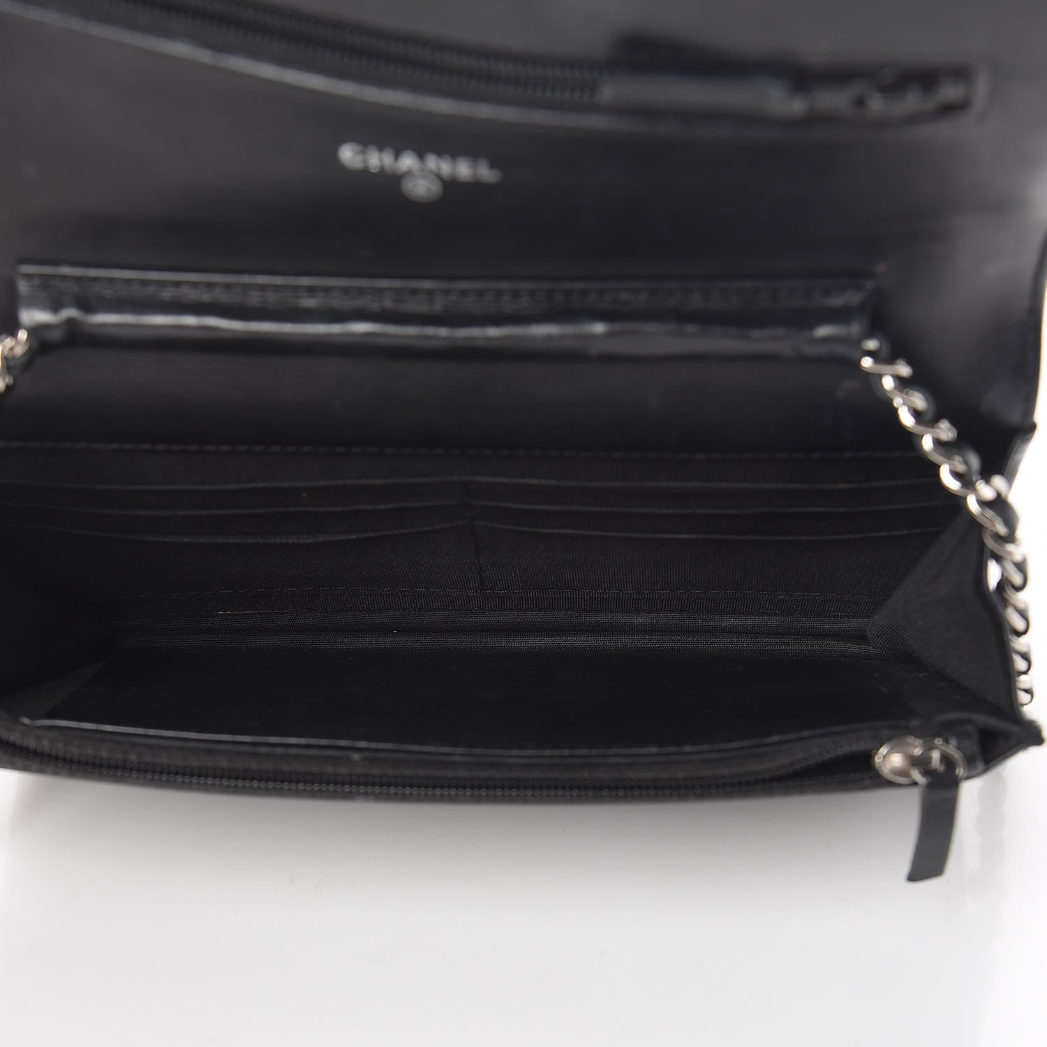 Chanel Glazed Calfskin Boy Wallet On Chain WOC Black 5 of 18